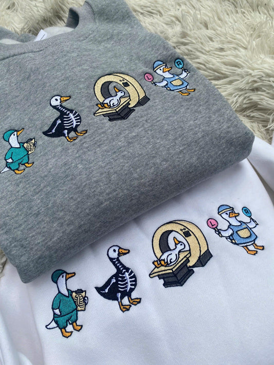 Embroidered Radiologic Technologist Goose Shirt, Simple Medical Sweatshirt, Radiologist T-Shirt, Rad Tech Crewneck, Gift Radiography Geese