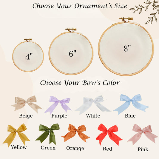 Babys First Christmas Ornament, New Baby Gift, Custom Ornament Keepsake, Personalized Embroidered Ornament for Baby Girls First Christmas 4