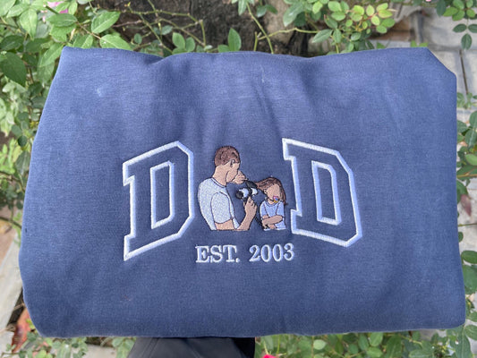 Mom sweatshirt, Custom embroidered mama shirt, mom shirt, Grandpa Shirt With Date, Mama Est Year Shirt, Gift For New Dad Mom