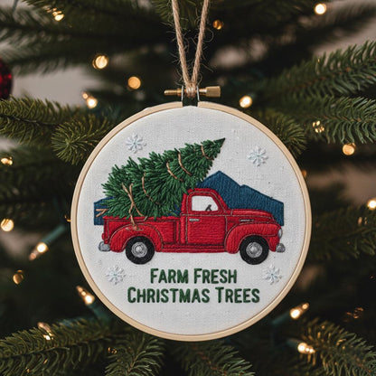 Personalized Letter Name Hand Embroidered Christmas Ornament, Custom Initial Christmas Ornaments, Tree Decor, Unique Christmas Gift 6