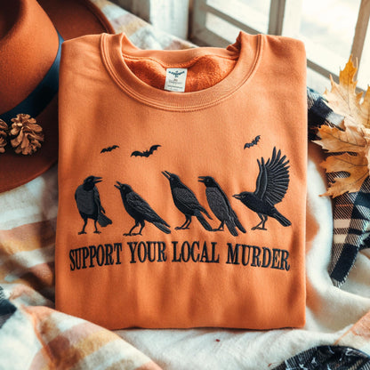 Vintage Raven Sweatshirt: Dark Academia Witchy Crow Gift