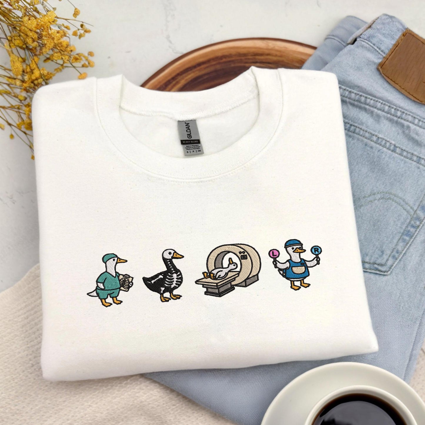 Embroidered Radiologic Technologist Goose Shirt, Simple Medical Sweatshirt, Radiologist T-Shirt, Rad Tech Crewneck, Gift Radiography Geese