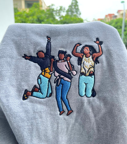 Embroidered sweatshirt,Personalized photo shirt, Custom embroidered photo shirt, custom photo embroidered shirt