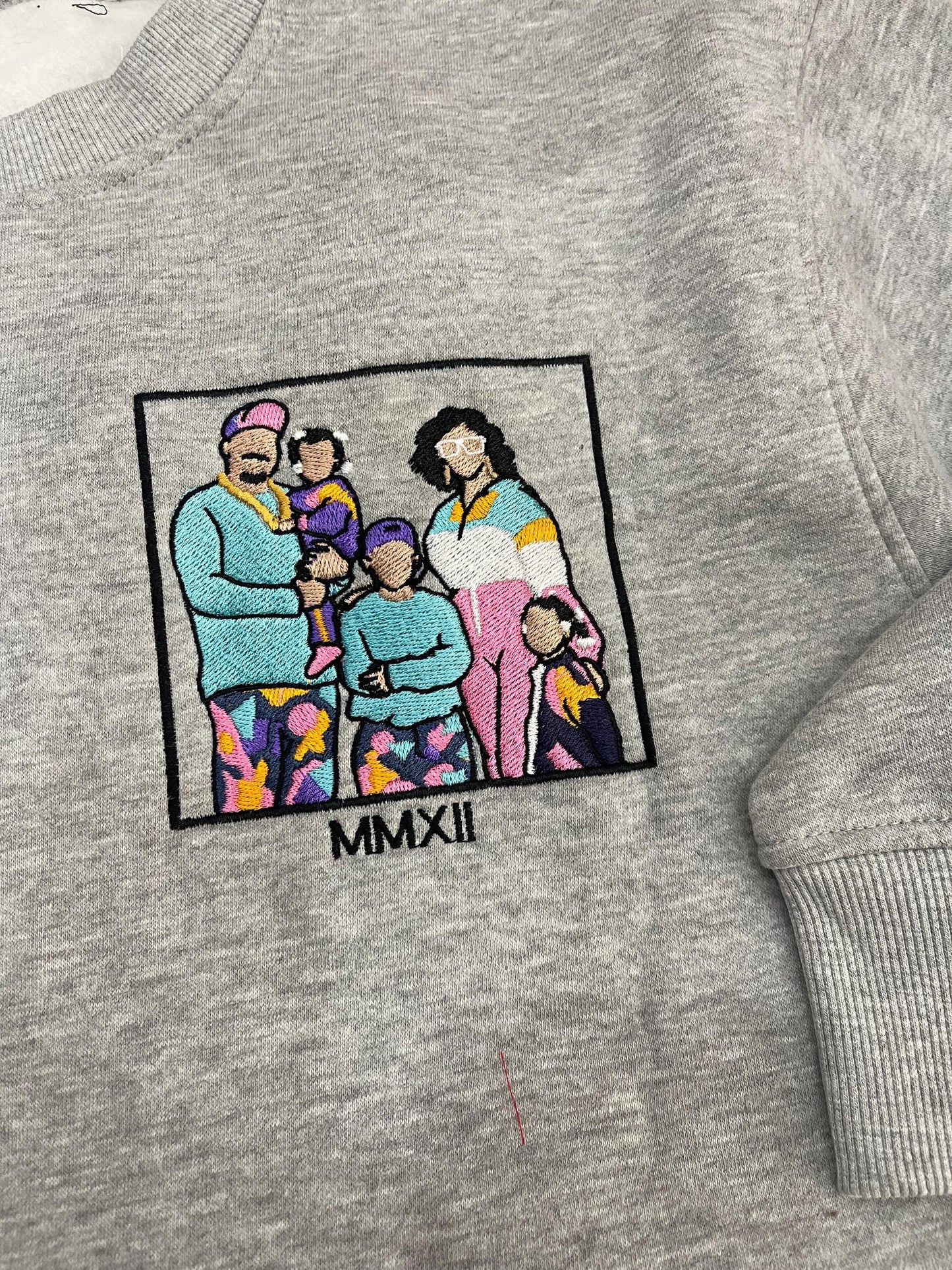 Embroidered sweatshirt, Custom embroidered photo shirt, custom embroidered tshirt, Custom embroidered photo