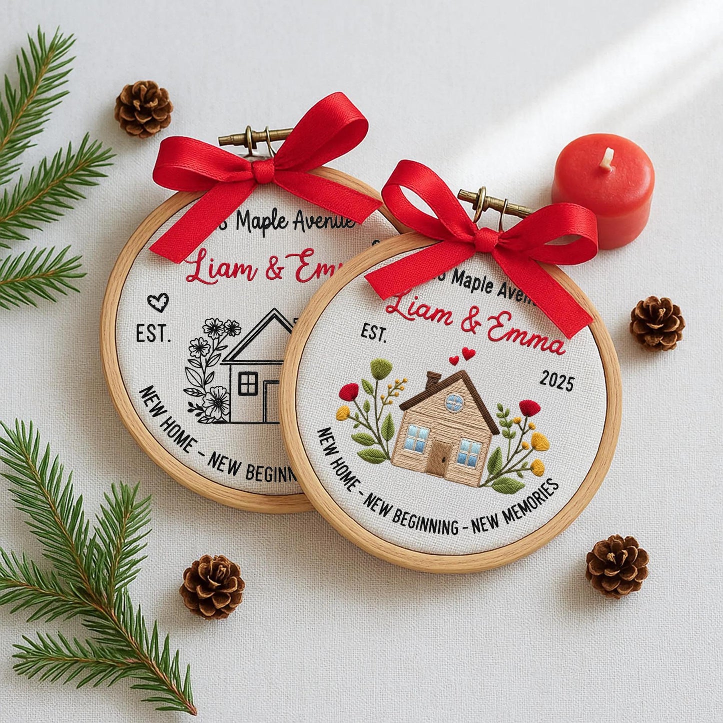 Custom New Home Ornament, New House New Beginning, Housewarming Gift for Women, New Home Owners Gift Idea, New Home Gifts