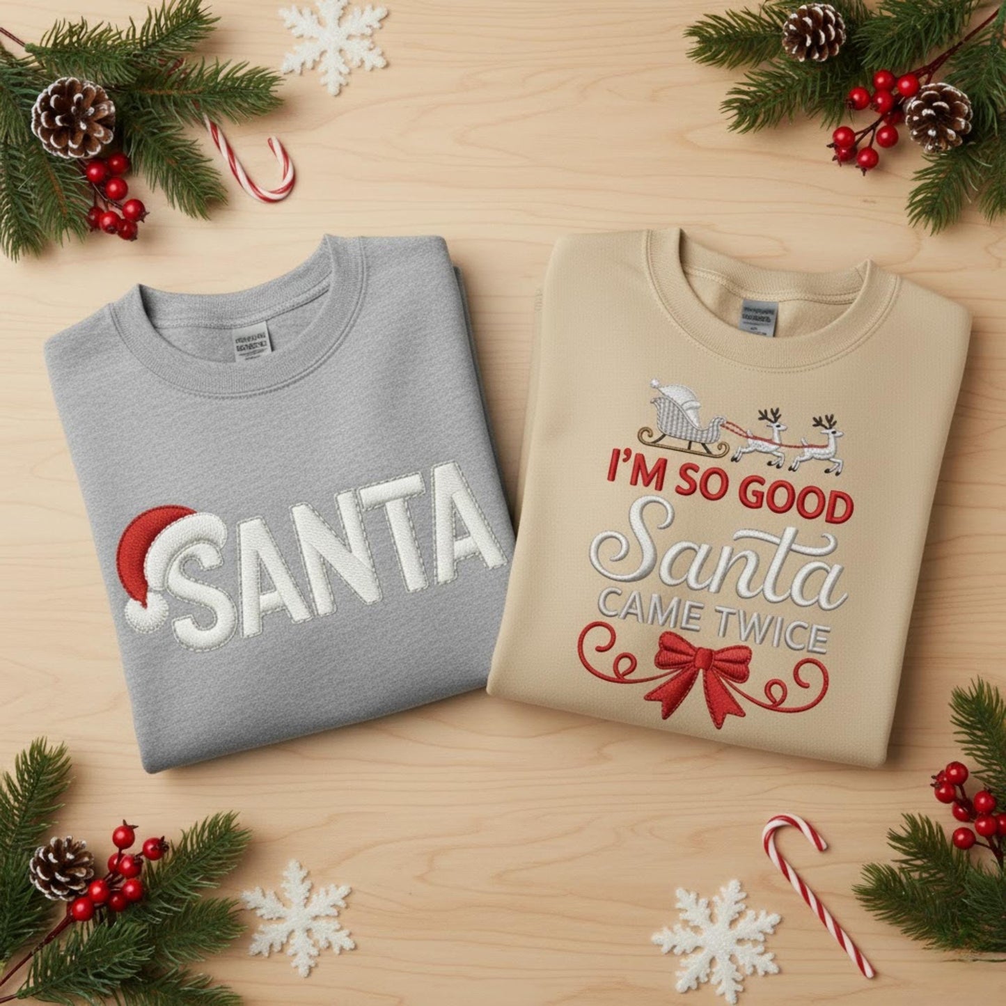 Personalized Embroidered Sweatshirt Christmas Pregnancy Announcement We Have a Cookie I Put a Cookie in the Oven Couples Matching