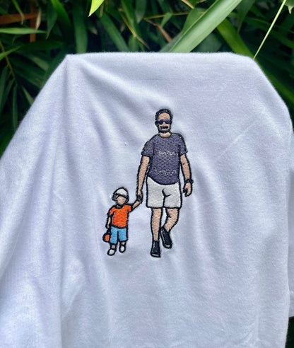 Embroidered sweatshirt, Custom embroidered photo shirt, custom embroidered hoodie shirt, Custom embroidered photo