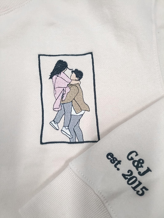 valentines day t-shirt, Valentine shirt, couple gift, Custom embroidered photo shirt