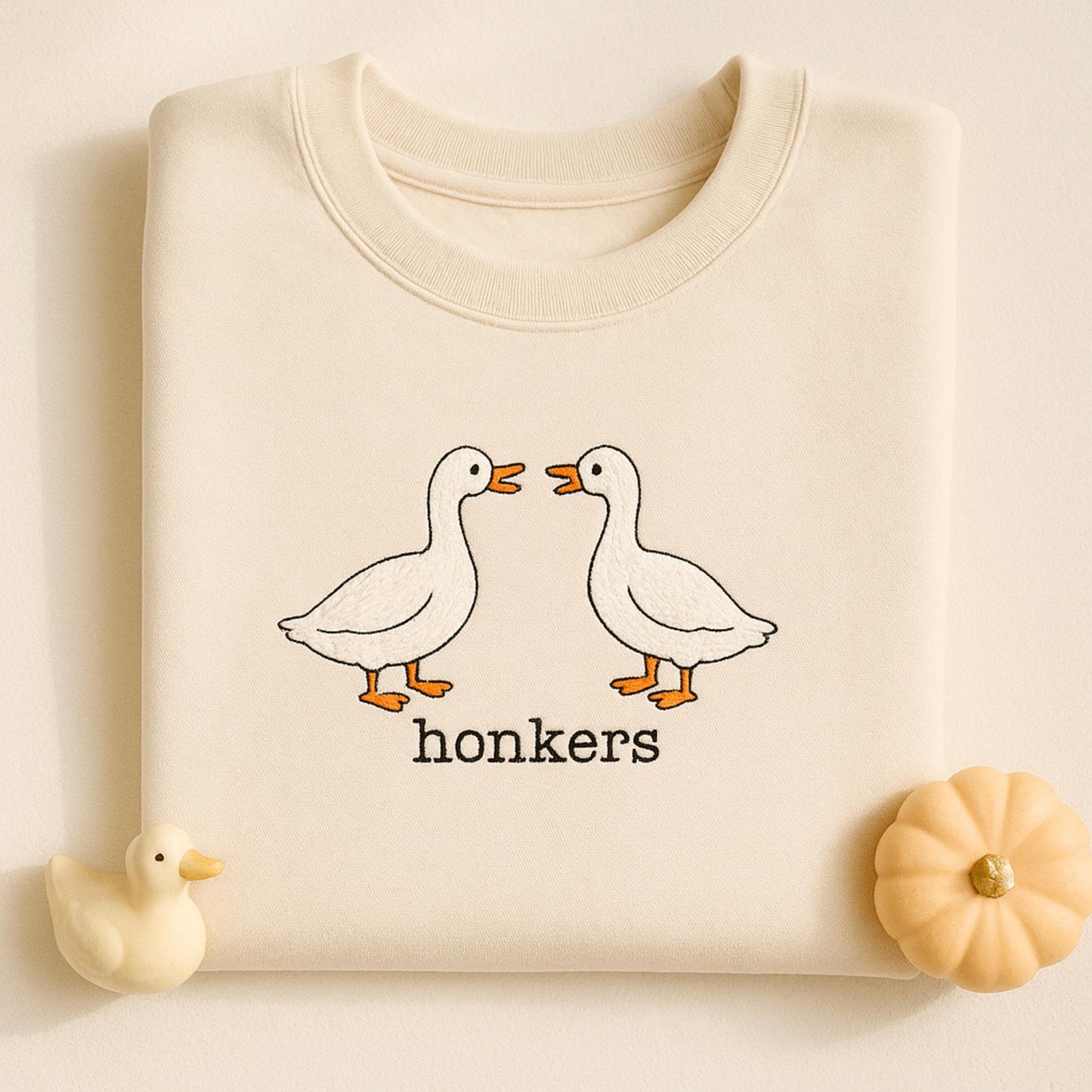 Honkers Embroidered Sweatshirt: Funny Silly Goose Crewneck