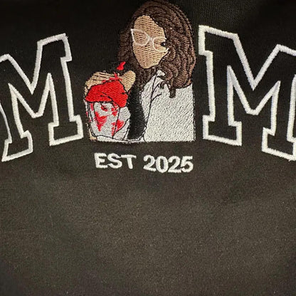 Mom sweatshirt, Custom embroidered mama shirt, mom shirt, Grandpa Shirt With Date, Mama Est Year Shirt, Gift For New Dad Mom