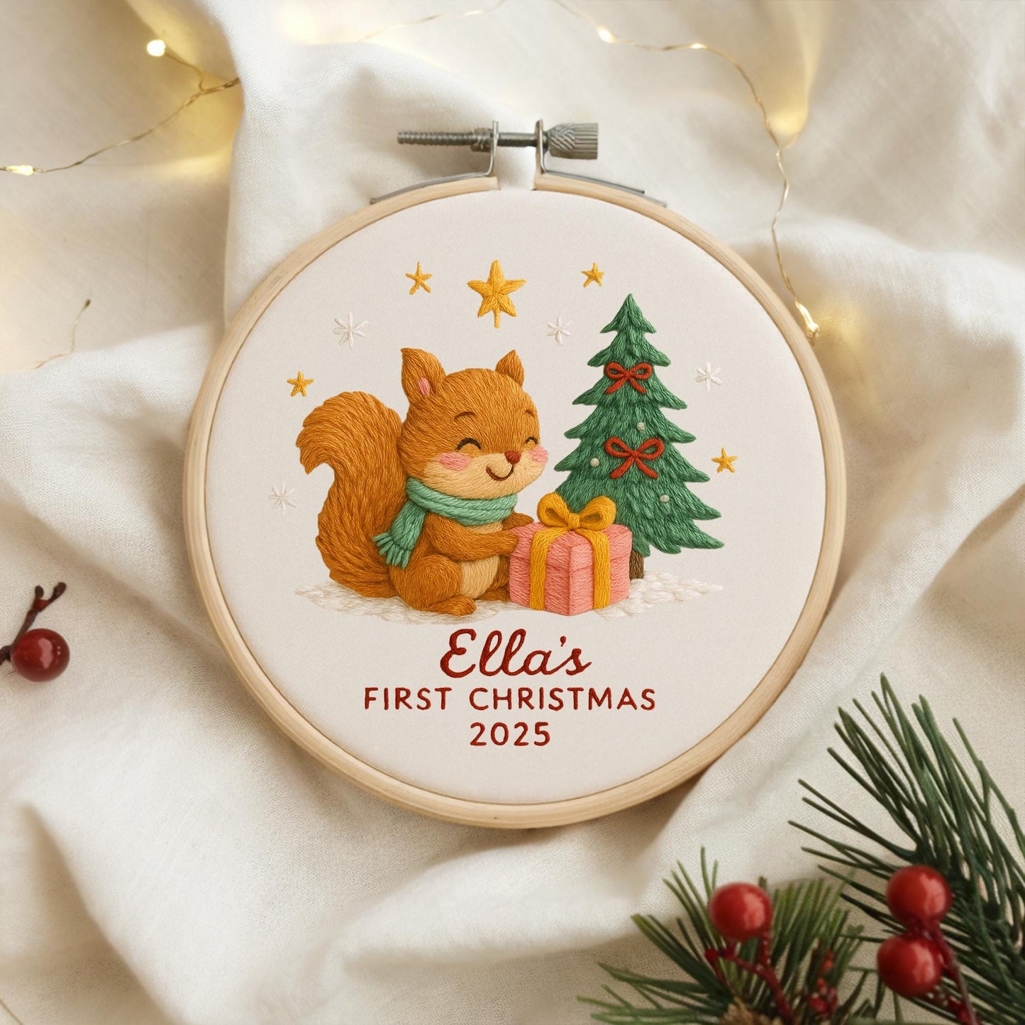 Personalized Baby's First Christmas Ornament, Custom Keepsake for New Baby Girls, Custom Ornament Keepsake, Perfect New Baby Gift