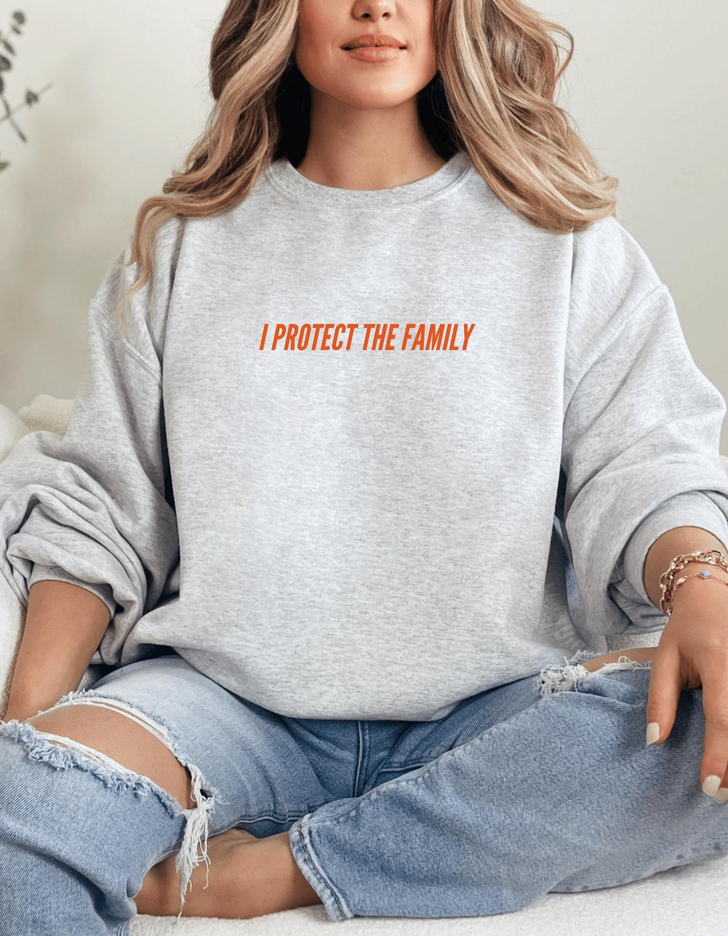 I Protect The Family Unisex Heavy Blend™ Crewneck Sweatshirt