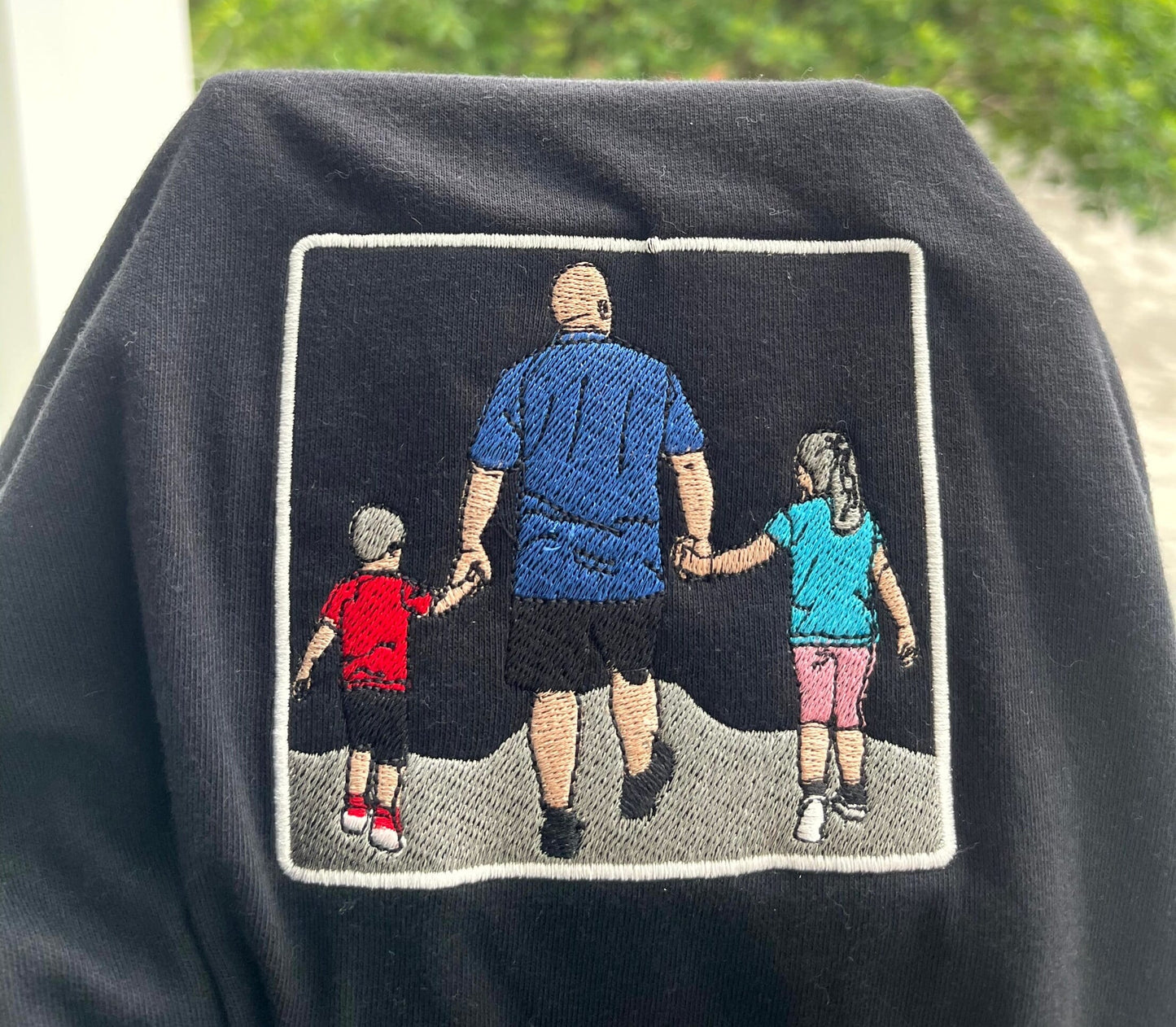 Embroidered photo shirt, Custom embroidered photo shirt, custom father embroidered tshirt, Custom embroidered photo