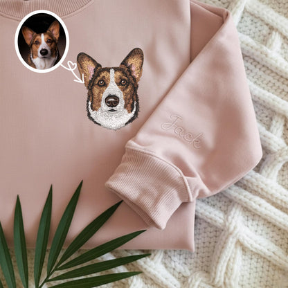 Custom German Shepherd Embroidered Sweatshirt, Personalized Dog Memorial Gift