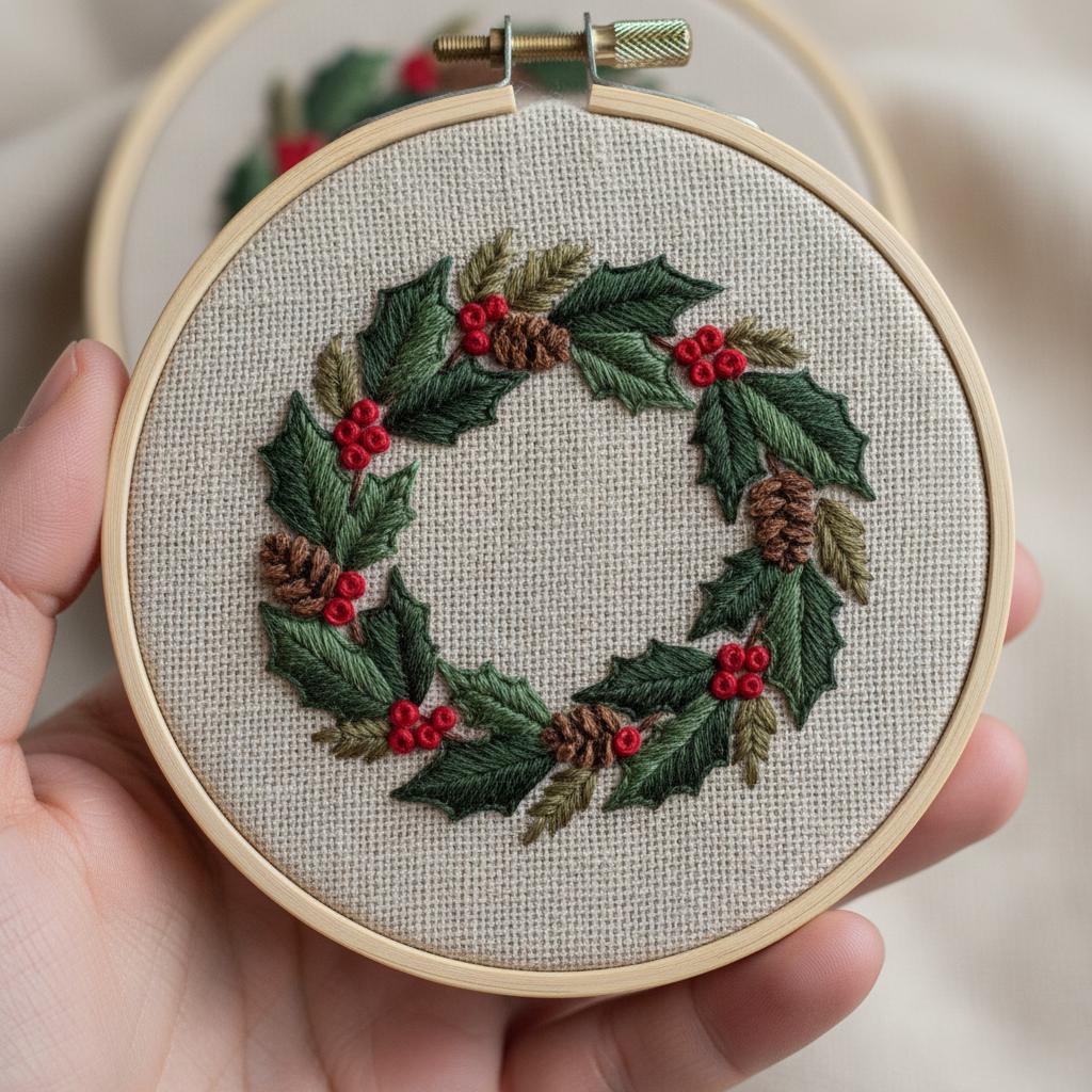 Personalized Letter Name Hand Embroidered Christmas Ornament, Custom Initial Christmas Ornaments, Tree Decor, Unique Christmas Gift 6