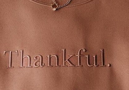 Embroidered Thankful Sweatshirt, Thanksgiving Sweatshirt, Cute Fall Crewneck, Fall Shirt, Religious Gift Idea, Retro Fall Season, Autumn Tee