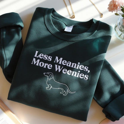 Embroidered Dachshund Sweatshirt, Funny Doxie Mom Gift