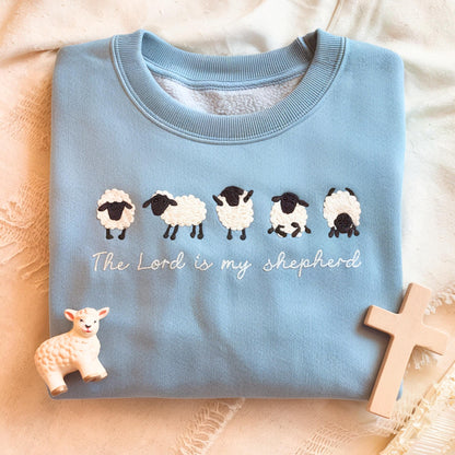 Embroidered Christian T-Shirt: The Lord Is My Shepherd, Unisex Faith Apparel