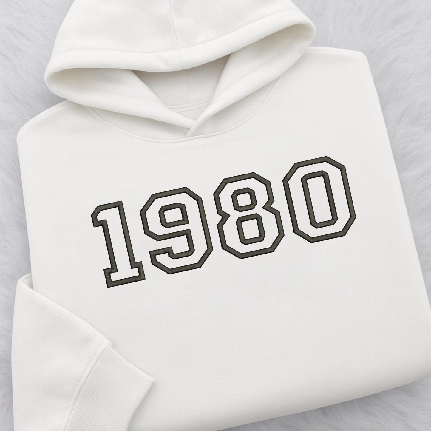 Personalised Embroidered Birth Year Hoodie, Custom Year Sweatshirt, Custom Centre Chest Text T Shirt, Custom Embroidered Birthday Gift