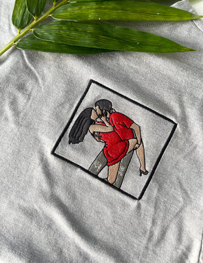 valentines day t-shirt, Valentine shirt, couple gift, Custom embroidered photo shirt