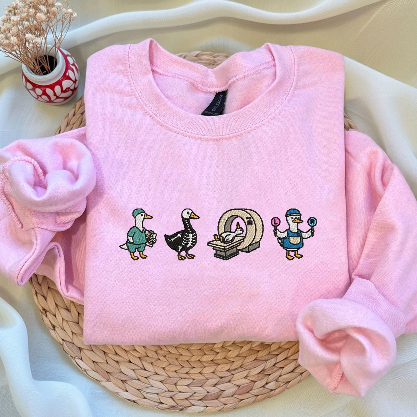 Embroidered Radiologic Technologist Goose Shirt, Simple Medical Sweatshirt, Radiologist T-Shirt, Rad Tech Crewneck, Gift Radiography Geese