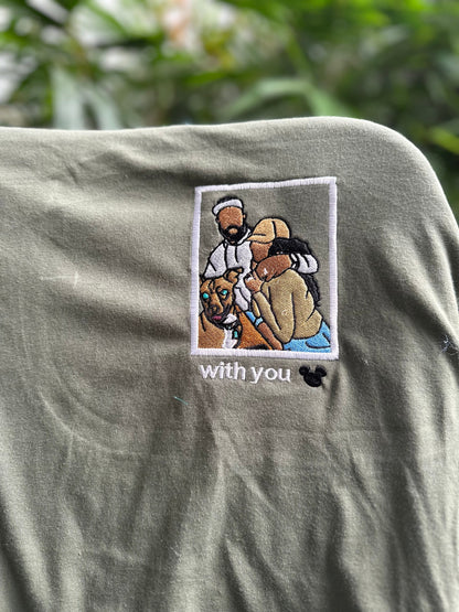 Custom Embroidered Sweatshirt, Custom Embroidered Photo Shirt, Custom Embroidered Shirt, Custom Embroidered Photo