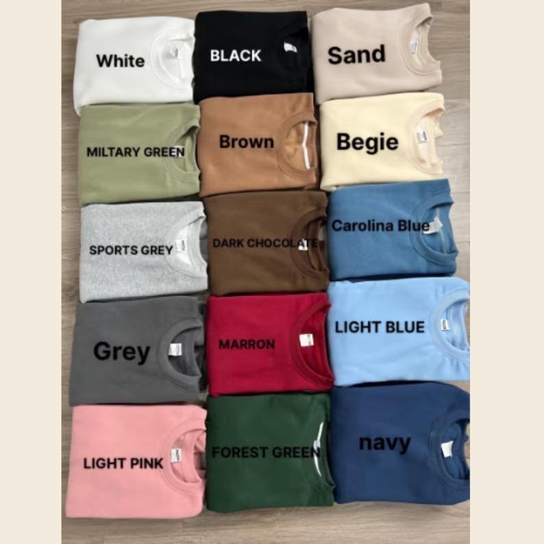 Embroidered Love Sweatshirt Matching Couples Crewneck Romantic Gift For Him And Her Valentine Outfit Minimalist Style