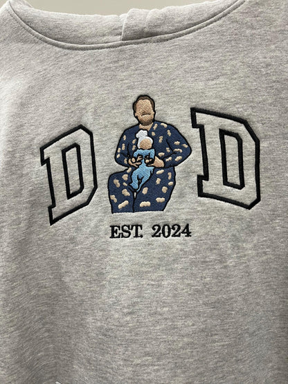 Mom sweatshirt, Custom embroidered mama shirt, mom shirt, Grandpa Shirt With Date, Mama Est Year Shirt, Gift For New Dad Mom