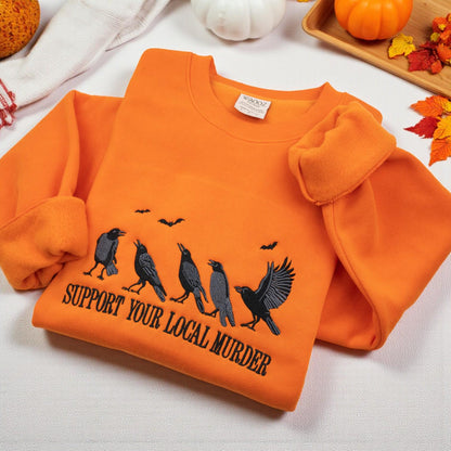 Vintage Raven Sweatshirt: Dark Academia Witchy Crow Gift