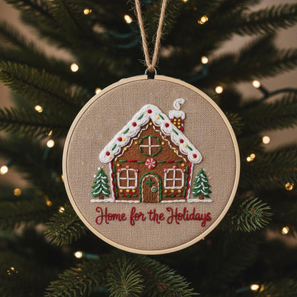 Personalized Letter Name Hand Embroidered Christmas Ornament, Custom Initial Christmas Ornaments, Tree Decor, Unique Christmas Gift 11