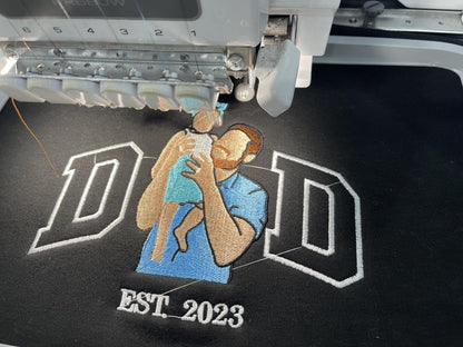 Mom sweatshirt, Custom embroidered mama shirt, mom shirt, Grandpa Shirt With Date, Mama Est Year Shirt, Gift For New Dad Mom