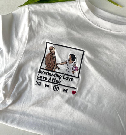 valentines day t-shirt, Valentine shirt, couple gift, Custom embroidered photo shirt