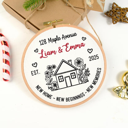 Custom New Home Ornament, New House New Beginning, Housewarming Gift for Women, New Home Owners Gift Idea, New Home Gifts