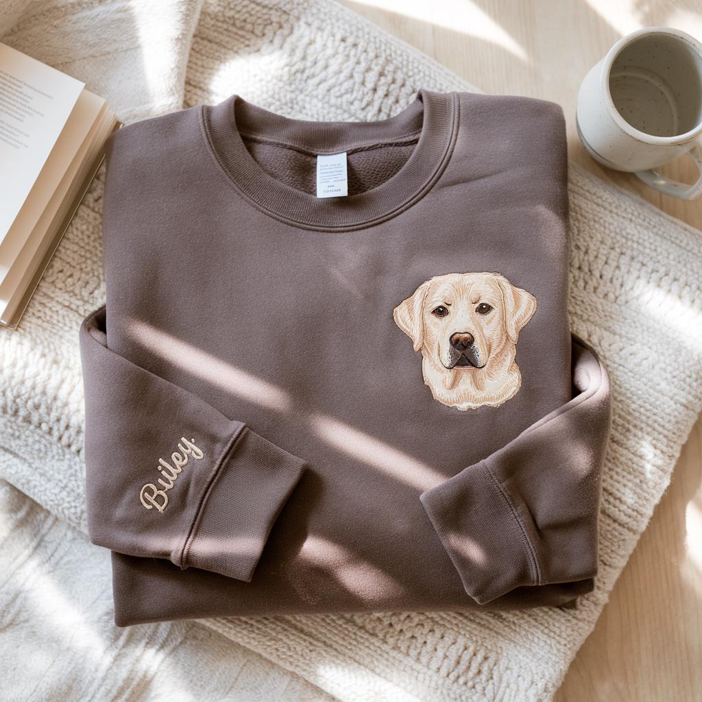 Custom German Shepherd Embroidered Sweatshirt, Personalized Dog Memorial Gift