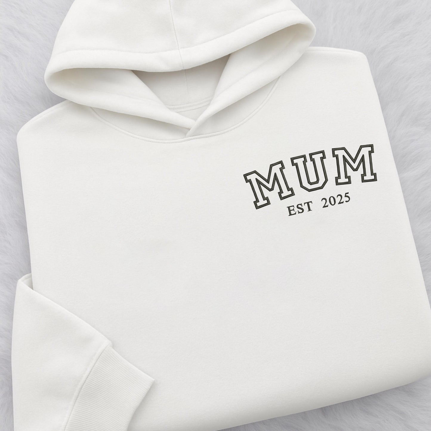 Personalised Embroidered DAD Est Hoodie, Custom DAD Est T Shirt, Custom Gift for New Parents, Matching Couple Gift, MUM Est Year Embroidery