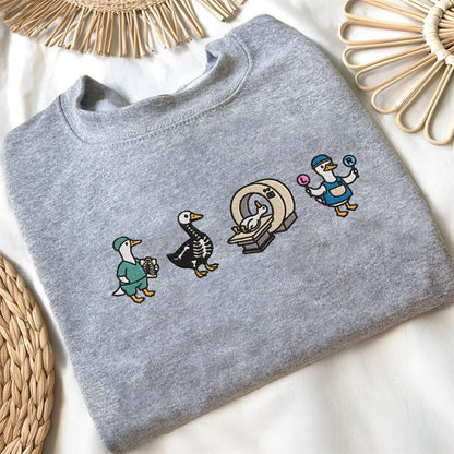 Embroidered Radiologic Technologist Goose Shirt, Simple Medical Sweatshirt, Radiologist T-Shirt, Rad Tech Crewneck, Gift Radiography Geese
