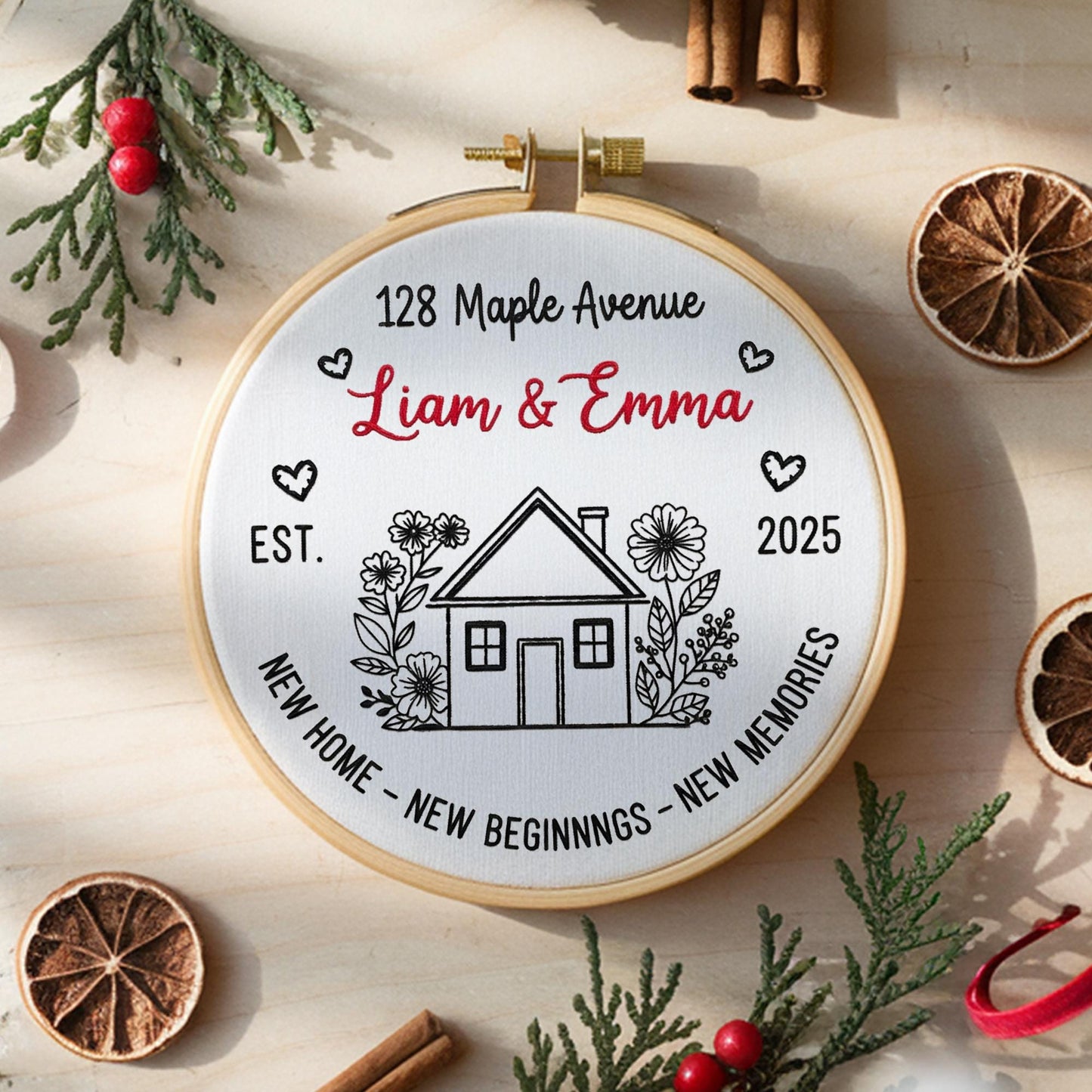 Custom New Home Ornament, New House New Beginning, Housewarming Gift for Women, New Home Owners Gift Idea, New Home Gifts