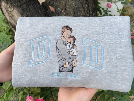 Mom sweatshirt, Custom embroidered mama shirt, mom shirt, Grandpa Shirt With Date, Mama Est Year Shirt, Gift For New Dad Mom