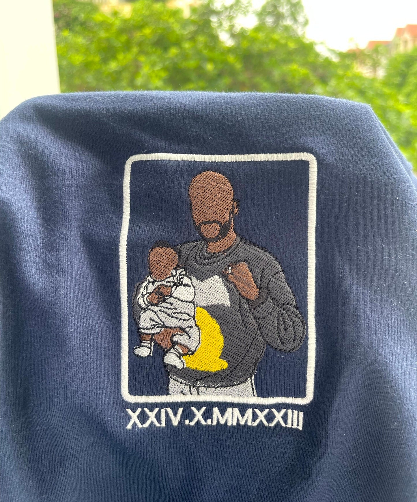 Embroidered family photo sweatshirt, your own photo shirt, custom embroidered photo shirt, custom photo embroidered shirt