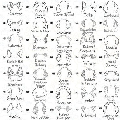 Embroidered Pet Portrait Sweatshirt, Custom Dog Cat Ears, Pet Lover Gift