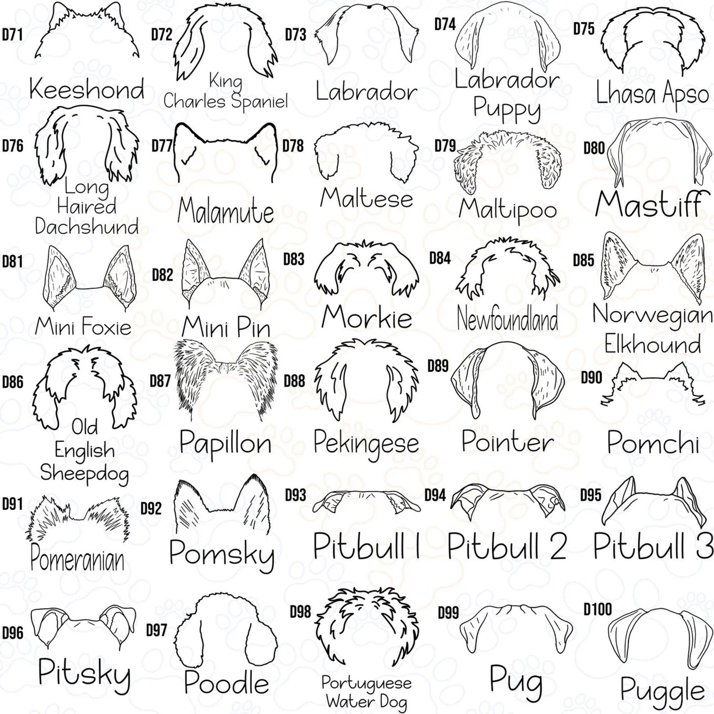 Embroidered Pet Portrait Sweatshirt, Custom Dog Cat Ears, Pet Lover Gift