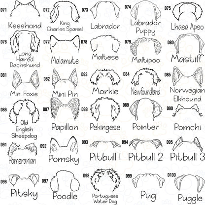 Embroidered Pet Portrait Sweatshirt, Custom Dog Cat Ears, Pet Lover Gift