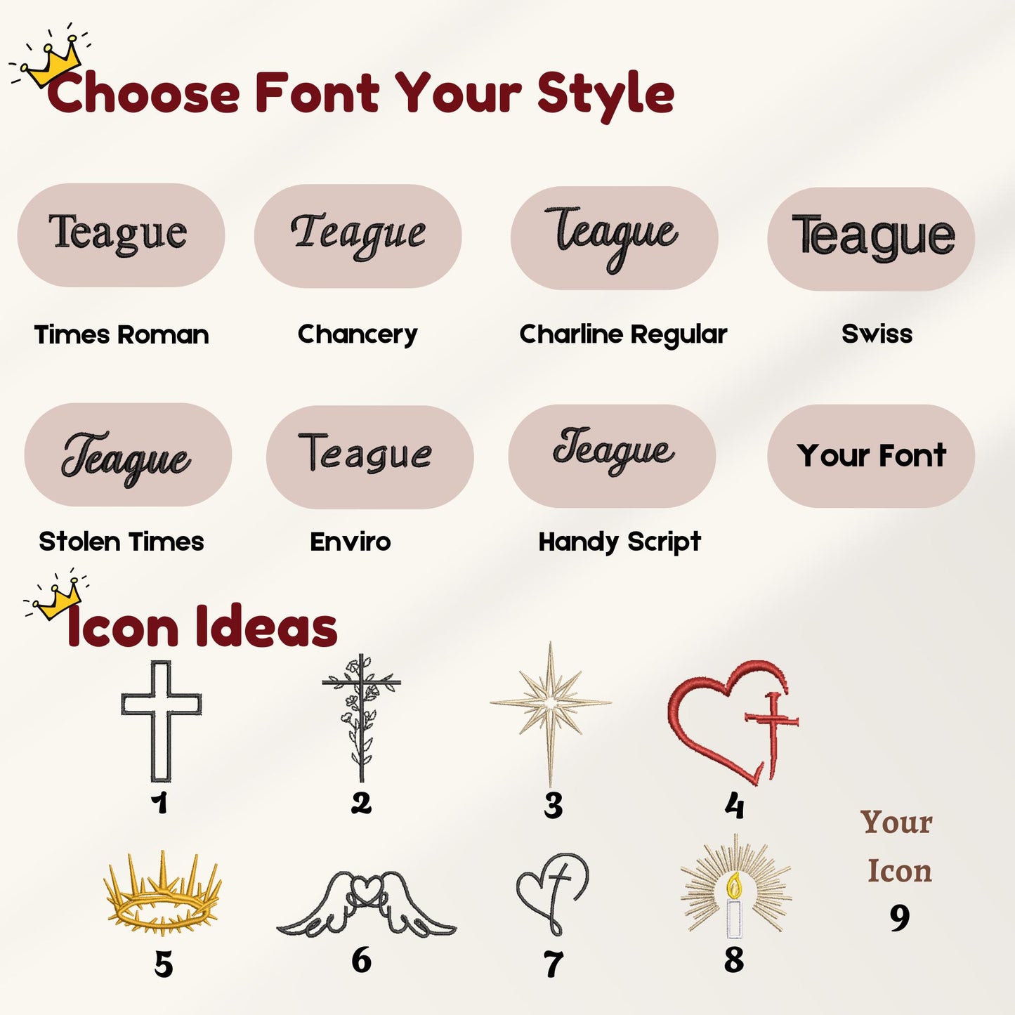 Make Heaven Crowded Embroidered Sweatshirt – Christian Quote Sweater – Faith Based Apparel – Religious Gift for Women or Men