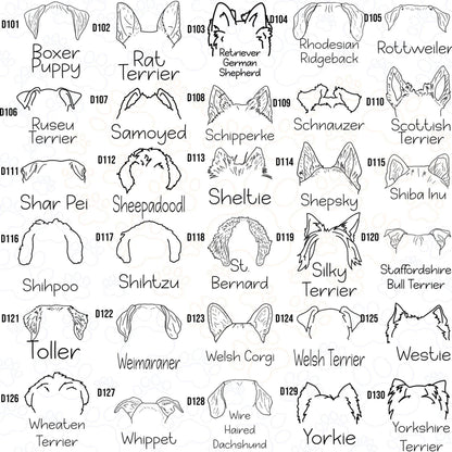 Embroidered Pet Portrait Sweatshirt, Custom Dog Cat Ears, Pet Lover Gift